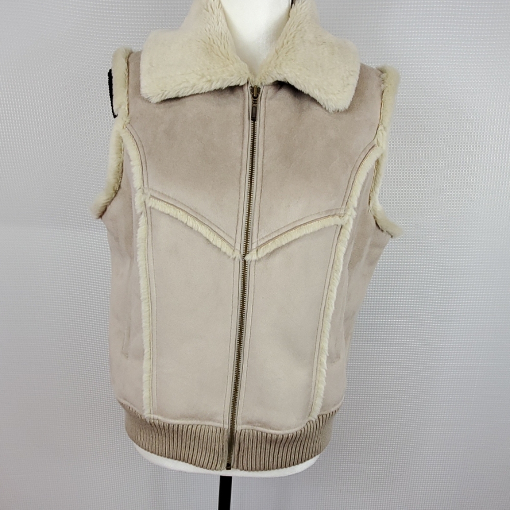 Alfani Faux Fur Lined Vest Size L